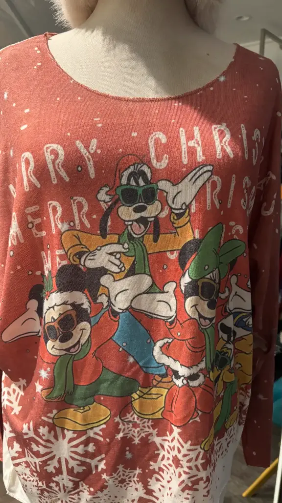 Pull de Noël Pluto, Mickey  et Minnie