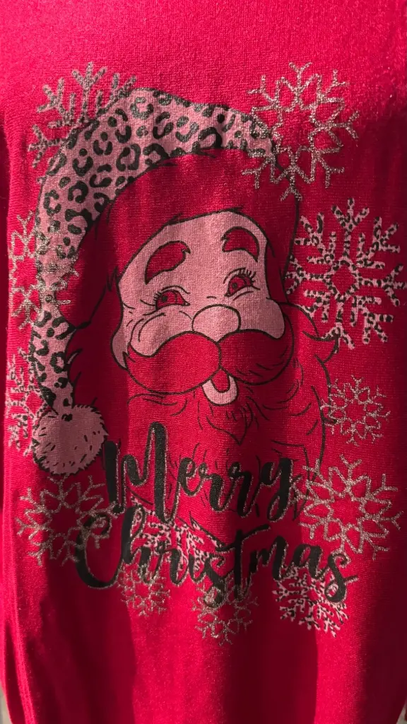 Pull fin molletonné père Noël