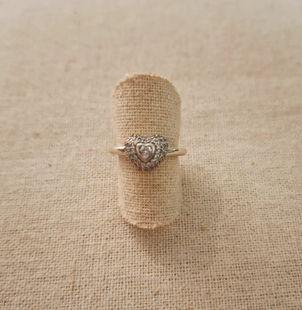 Bague Pandora " Cœur ". Taille 56. 