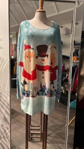 Pull de Noël molletonné papy mamy 