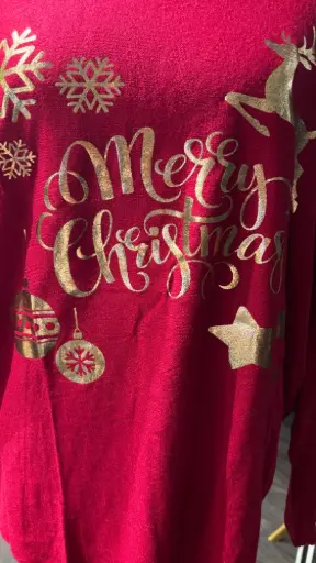 Pull fin molletonné Noël