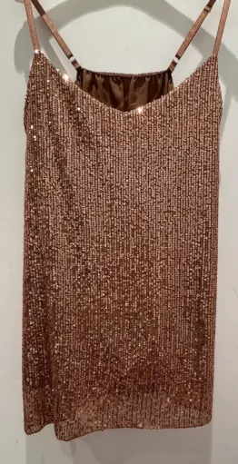 Top paillettes bronze. TU.38/44